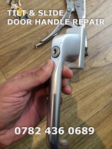 handle for tilt and slide door