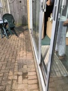 Garden patio sliding door